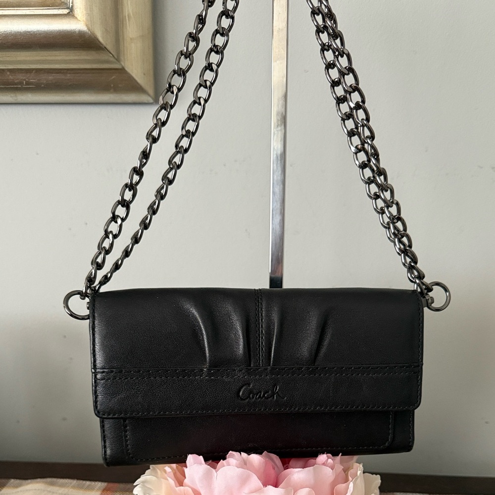 Coach Vintage Soho Leather Pleated Trifold Wallet - Crossbody - Picture 5 of 14